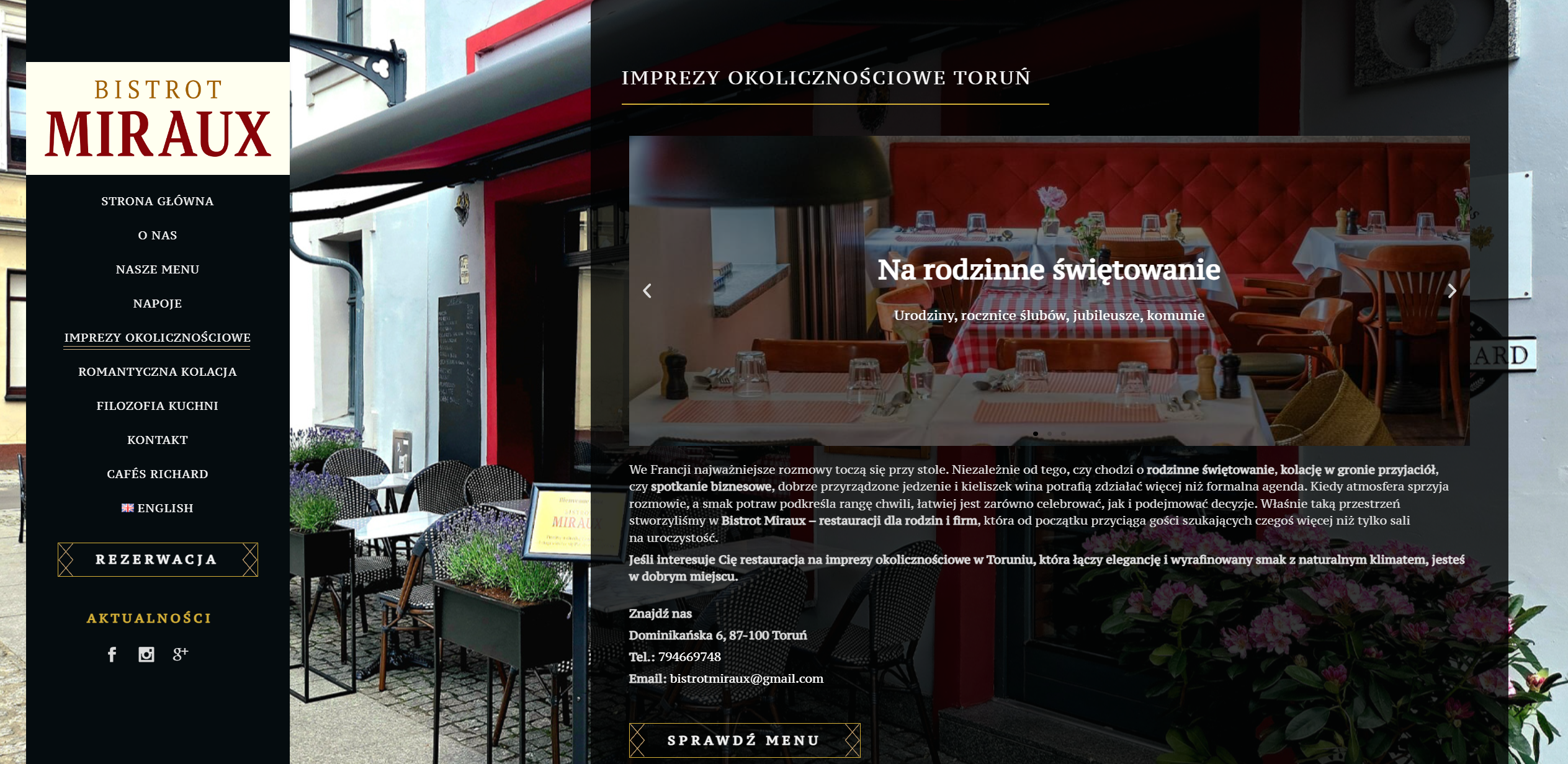 Jak wybrać restaurację na przyjęcie rodzinne w Toruniu? 5 rzeczy, które warto sprawdzić przed rezerwacją