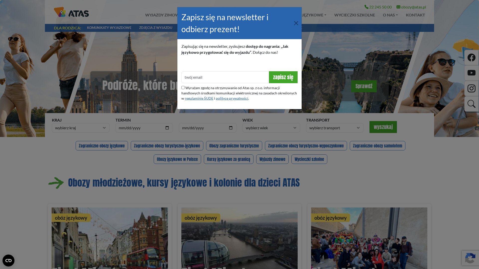 Obozy dla dzieci i młodzieży ATAS